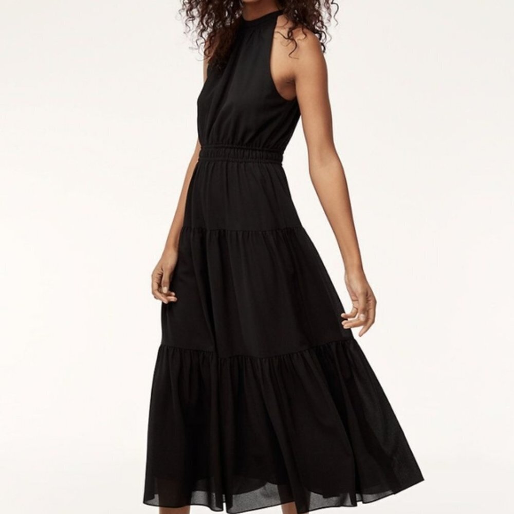 Wilfred Effet Open Back Tiered Maxi Dress Sleeveless